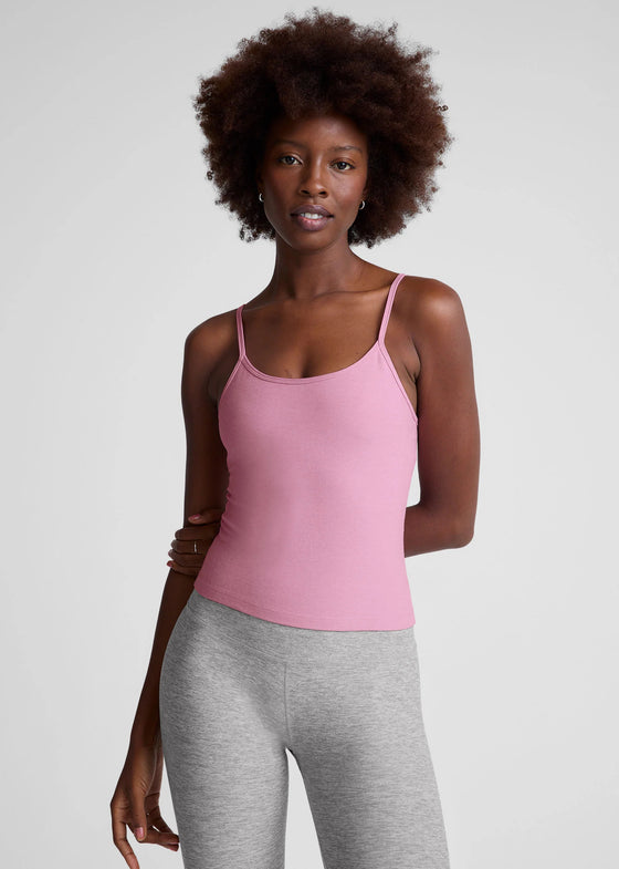 Beyond Yoga Spacedye Forever Waist Length Tank Pink Haze Heather