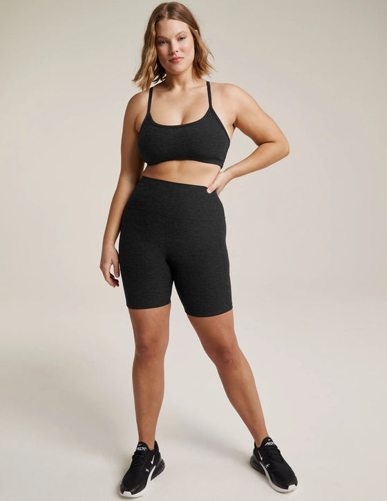 Beyond Yoga Spacedye Team Pockets High Waisted Biker Short - Darkest Night