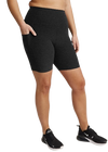 Beyond Yoga Spacedye Team Pockets High Waisted Biker Short - Darkest Night