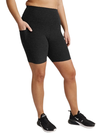 Beyond Yoga Spacedye Team Pockets High Waisted Biker Short - Darkest Night