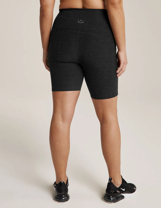 Beyond Yoga Spacedye Team Pockets High Waisted Biker Short - Darkest Night