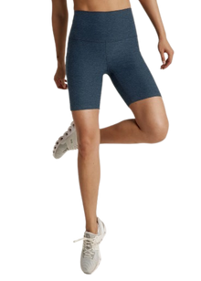  Beyond Yoga Spacedye Team Pockets High Waisted Biker Short - Nocturnal Navy