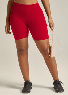  Beyond Yoga Spacedye Keep Pace 5" Short - Candy Apple Red Heather
