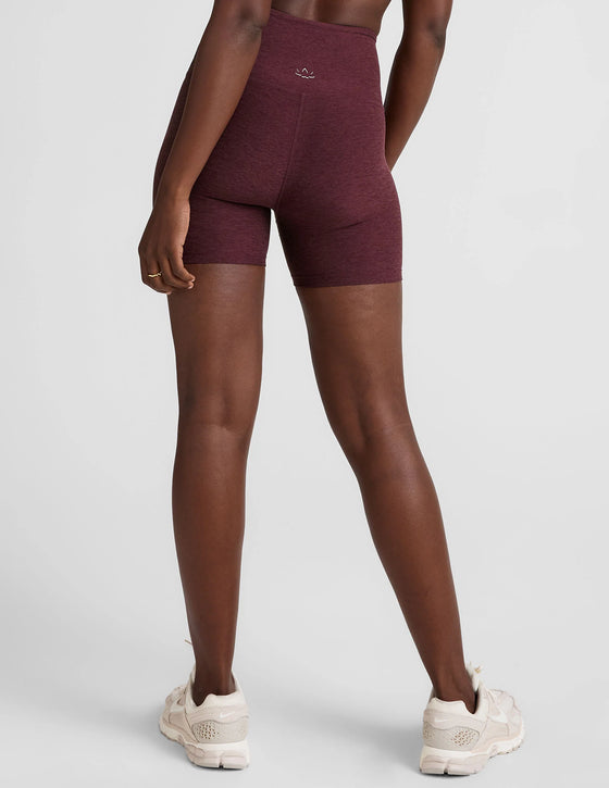Beyond Yoga Spacedye Keep Pace 5" Short - Midnight Burgundy Heather