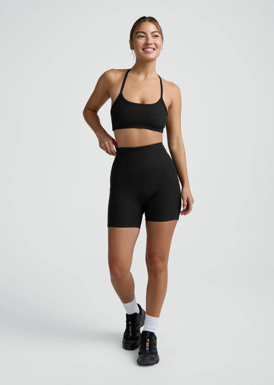 Beyond Yoga Spacedye Keep Pace 5" Pocket Short - Darkest Night