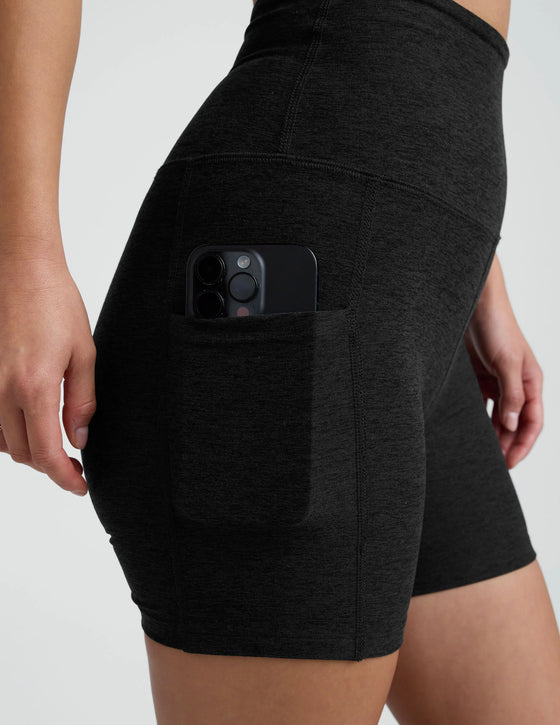 Beyond Yoga Spacedye Keep Pace 5" Pocket Short - Darkest Night