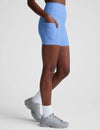 Beyond Yoga Spacedye Keep Pace 5" Pocket Short - Flower Blue Heather