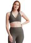 Beyond Yoga Spacedye Lift your Spirits Bra - True Gray Heather