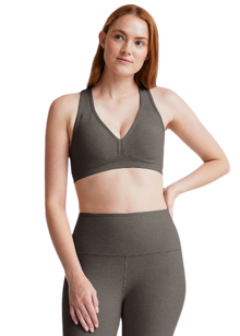  Beyond Yoga Spacedye Lift your Spirits Bra - True Gray Heather