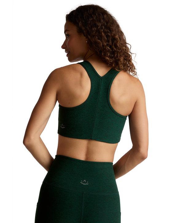 Beyond Yoga Spacedye Simplicity Bra - Dark Spruce Green Heather