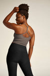 Beyond Yoga Spacedye Slim Racerback Cropped Tank - Soft Umber Heather