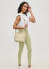 Sol + Selene Sky's the Limit Small Laced Up  Crossbody - Beige