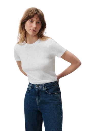 American Vintage Sonoma Round Neck Short Sleeve T-shirt SON28G - White