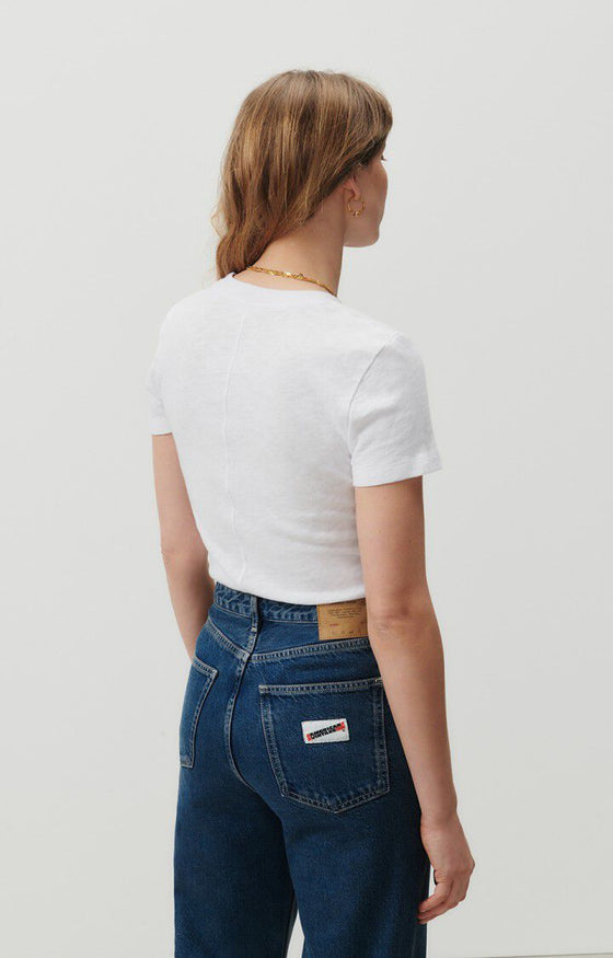 American Vintage Sonoma Round Neck Short Sleeve T-shirt SON28G - White
