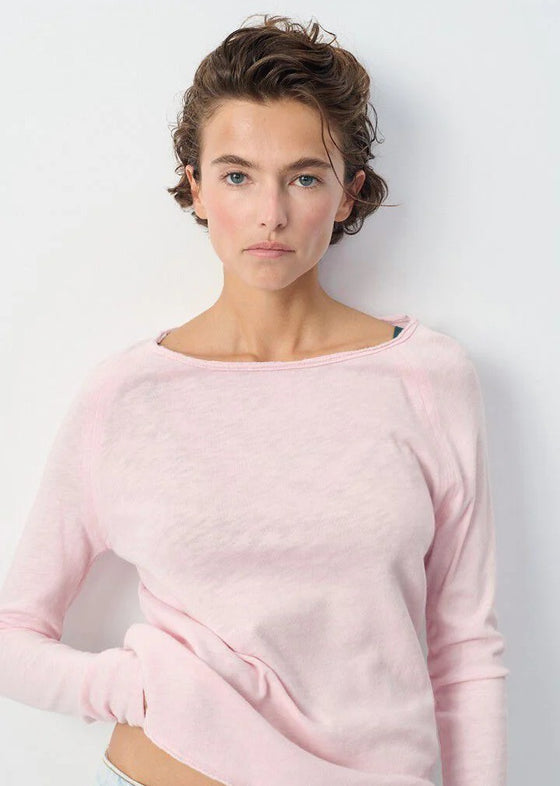 American Vintage Sonoma Bateau Long Sleeve Tee SON31G - Vintage Marshmallow