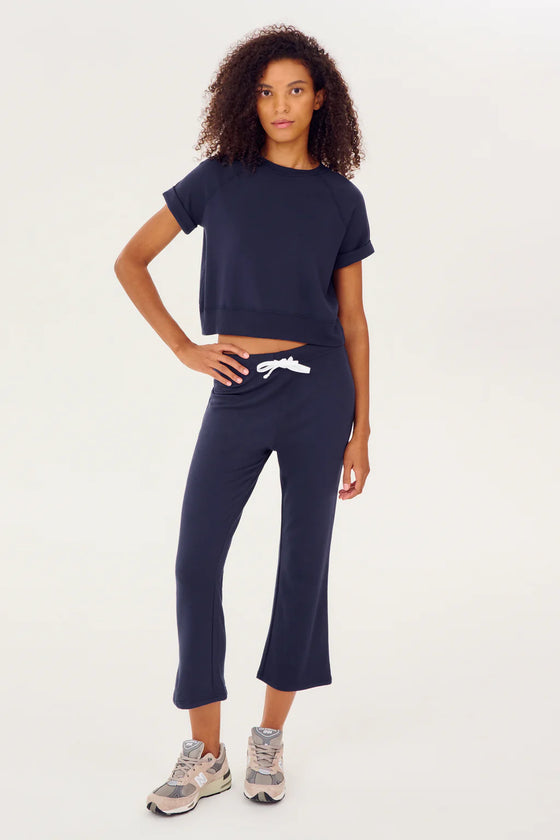 Splits59 Brooks Fleece Cropped Flare - Indigo