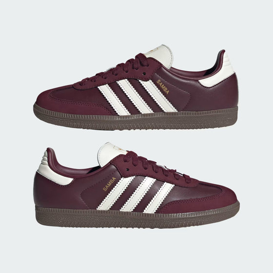 adidas Samba Women's - Maroon / Off White / Gum - JR8844