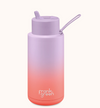 Frank Green 1 Litre Gradient Ceramic Reusable Bottle - Lilac Haze/Living Coral