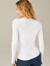 Beyond Yoga Featherweight Classic Crew Pullover - Cloud White