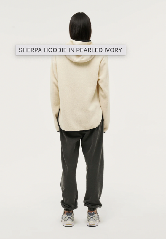 P.E Nation Sherpa Hoodie - Pearled Ivory