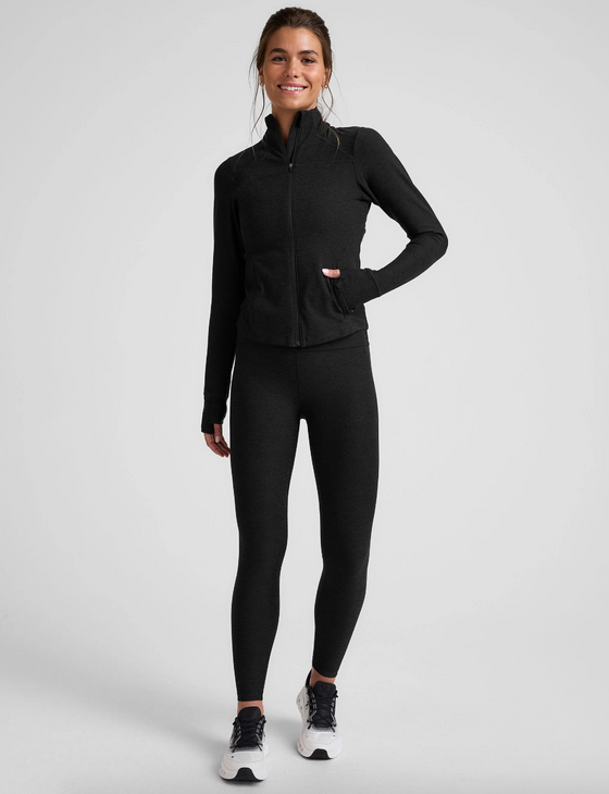 Beyond Yoga Spacedye Trails Active Jacket - Darkest Night