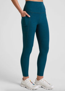  Beyond Yoga Out of Pocket High Waisted Midi Legging - Blue Gem Heather