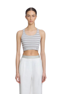  Viktoria & Woods Lyra Crop - Grey/Ivory