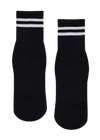 Move Active Classic Crew Grip Socks - Sporty Stripe Black (new)