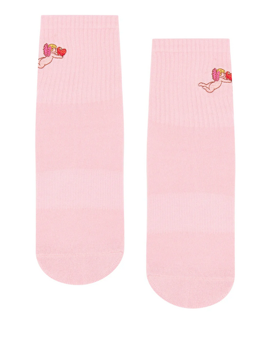 MoveActive Classic Crew Grip Socks - Cupid's Kiss