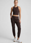 Beyond Yoga Spacedye Midi Jogger- Darkest Chocolate