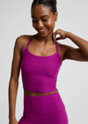 Beyond Yoga Spacedye Slim Racerback Cropped Tank - Berry Bliss