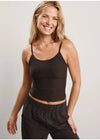 Beyond Yoga Spacedye Forever Waist Length Tank - Dark Chocolate Heather