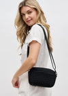 Sol + Selene Inspiration Woven Neoprene  Crossbody - Black