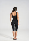 Leelo Double Layer V-Neck Tank - Black/Polka