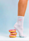 MoveActive Classic Crew Grip Sock - Donut Ice Blue