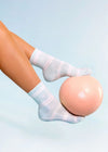 MoveActive Classic Crew Grip Sock - Candy Stripe Ice Blue