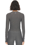Beyond Yoga Featherweight Your Fit Long Sleeve Top - True Gray Heather