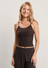 Beyond Yoga Spacedye Forever Waist Length Tank - Dark Chocolate Heather