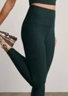 Beyond Yoga Out Of Pocket High Waisted Midi Legging - Dark Ivy Heather