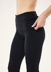 P.E Nation Fold over 3/4 Length Leggings - Black