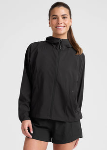  Beyond Yoga Cross Country Packable Jacket - Black