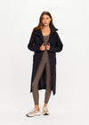 The Upside James Hooded Trench Coat - Black