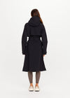 The Upside James Hooded Trench Coat - Black