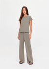 The Upside Sandy Wide Leg Track Pant - Washed Sage