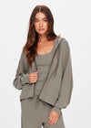 The Upside Jude Crop Hoodie - Washed Sage