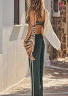 The Upside Marnie Silk Wide Leg Pant - Jungle Green