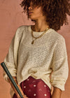 The Upside Chennai Yelena Knitted Top - Cream