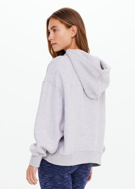 The Upside Lasso Jude Crop Hoodie - Grey Marle