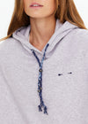 The Upside Lasso Jude Crop Hoodie - Grey Marle