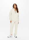 The Upside Hamilton Wren Half Zip Sweater -White
